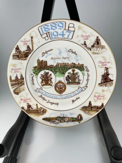 THE BOLSOVER COLLIERY CO LTD Coal Mining Plate - 6 Collieries Sinking Dates