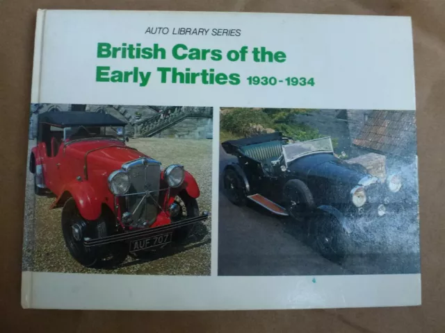 Book British Cars of the Early Thirties 1930-1934 1986 B cond.