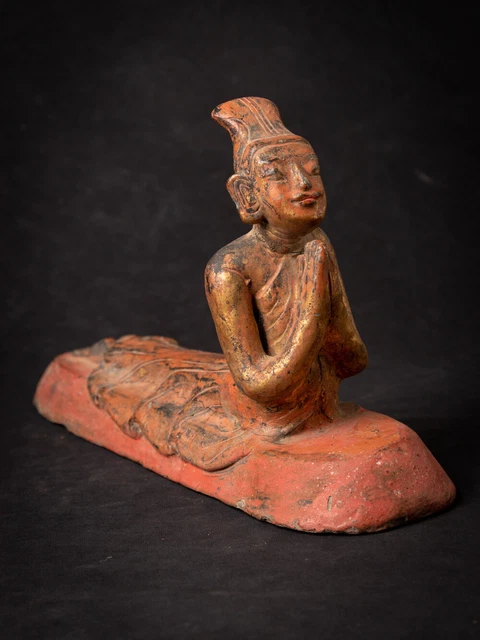 Antique wooden Burmese Saint from Burma, 19th century