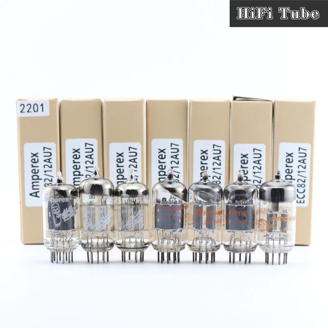 7 ECC82 12AU7 5814A TUBES Amperex