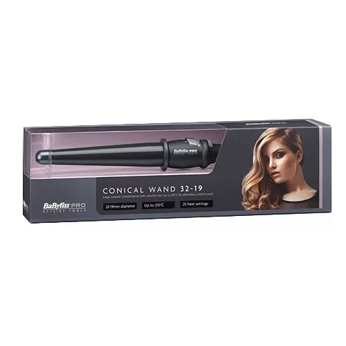 BaByliss Pro Conical Wand Black 32-19mm 2