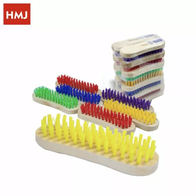 Set 12 Pièces Brosse en Bois Pour Linge Soie Propreté Maison Lavage Vêtement Hmj