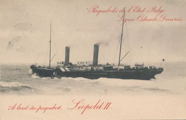 Belgique Entier Postal 5Cent Schifffahrt Leopold II Ostende Gelaufen 1907 X37