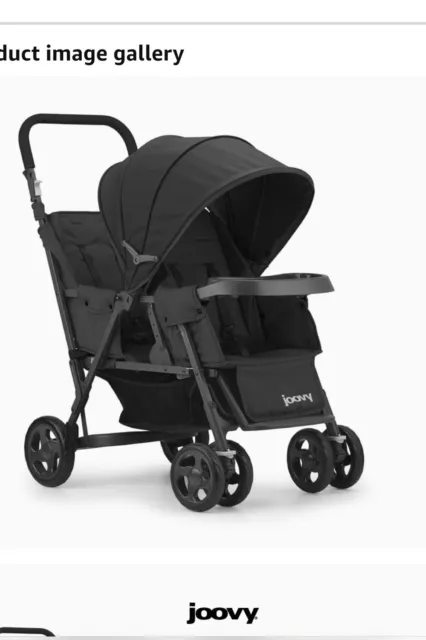 Joovy Caboose Too Sit And Stand Tandem Double Graphite Stroller - Black NEW 8167