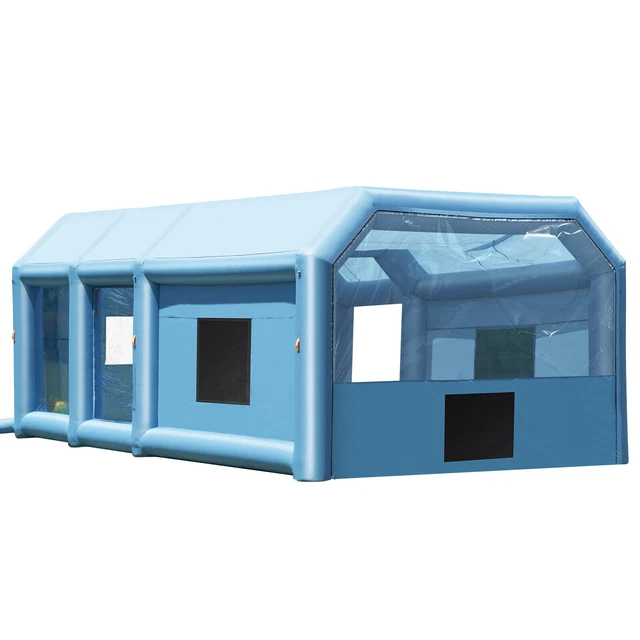 VEVOR Cabina Di Verniciatura Spray Gonfiabile 10x6x4 M – Tenda Da Vernice Con Ventilatori Da 950W E 1100W, Tetto Rotondo In Tessuto Oxford, Per Auto E Officina