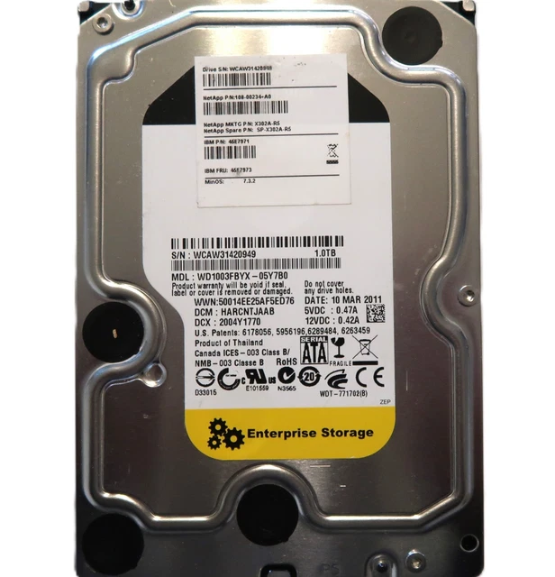 Western Digital WD1003FBYX Hard Disk 3,5&Prime; 7200 Rpm
