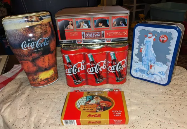 Coca-Cola Tins Vintage And New Playing Cards *533