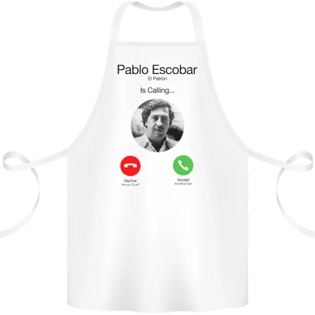 Pablo Escobar El Patrono È Chiamata Cotone Grembiule 100% Biologico
