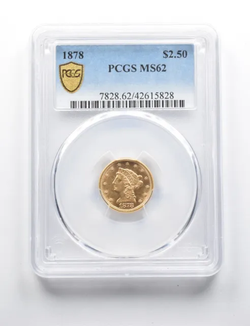 MS62 1878 $2.50 Liberty Head Gold Quarter Eagle PCGS *1676