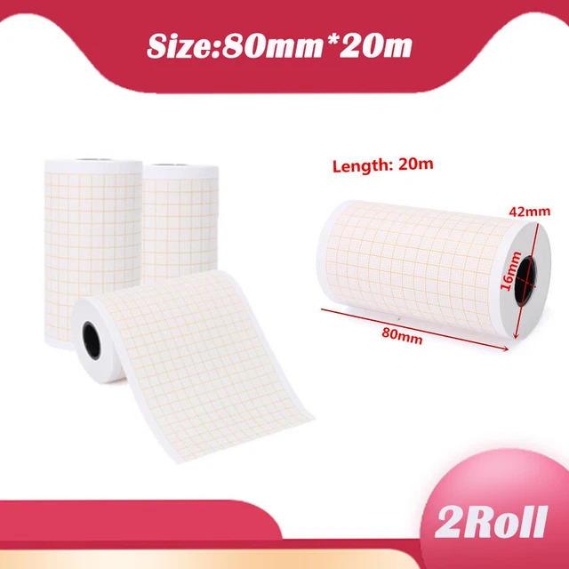 2 Rolls Thermal Printer paper for ECG EKG Machine Electrocardiograph 80MM*20M