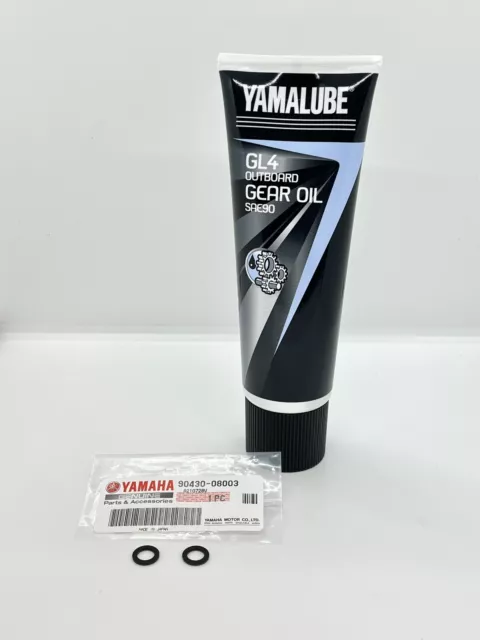Yamaha Yamalube SAE90 Outboard Gear Oil (250ml Tube) & Fibre Gearbox Washers