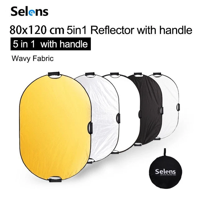 Reflector portátil plegable - 5 en 1 accesorio de estudio fotográfico reflector de luz