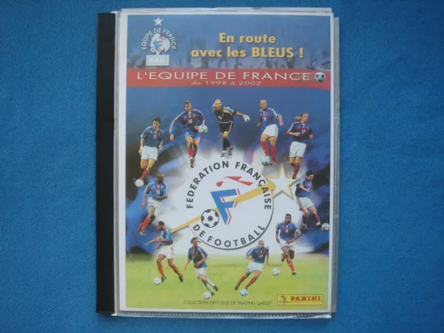 Gros lot 91  cartes pour album/classeur Panini L'Equipe de France 1998 à 2002