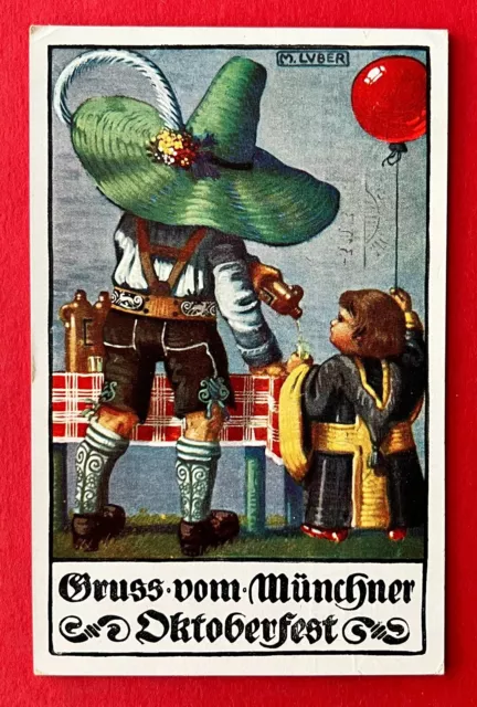 Anlass AK MÜNCHEN 1913 Gruss vom Münchner Oktoberfest Typen  ( 110171