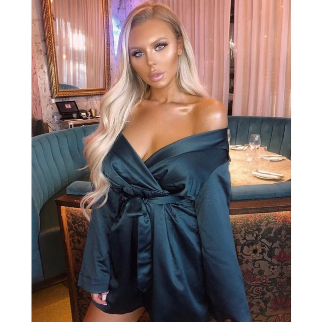 HOUSE OF CB Mena Satin Off Shoulder Dress Emerald Green Blazer Clinched Waist M 65.00 - PicClick UK HOUSE OF CB Mena Satin Off Shoulder Dress Emerald Green Blazer Clinched Waist M 65.00 - PicClick UK
