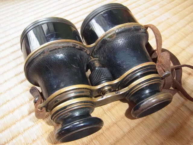 1920s British military binoculars UK HEZZANITH HEATH & CO.LTD with leather case 3