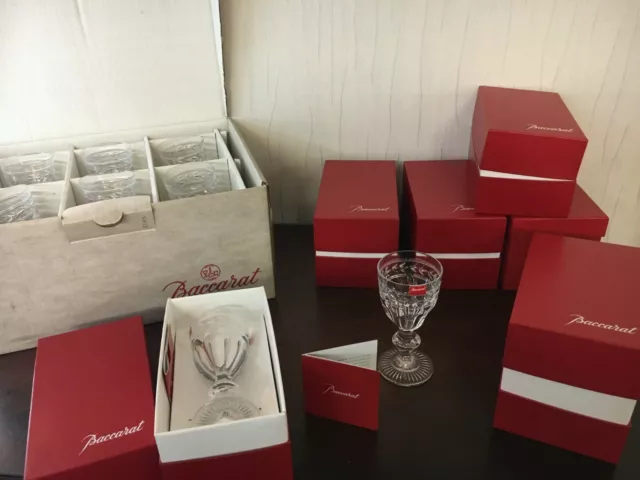 4 verres à vin blanc modèle Jonzac en cristal de Baccarat (prix à la pièce)