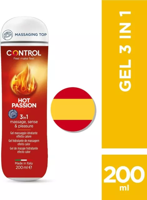 Control Gel Lubricante sexual 200 ml Base Agua,vainilla madagascar,efecto calor