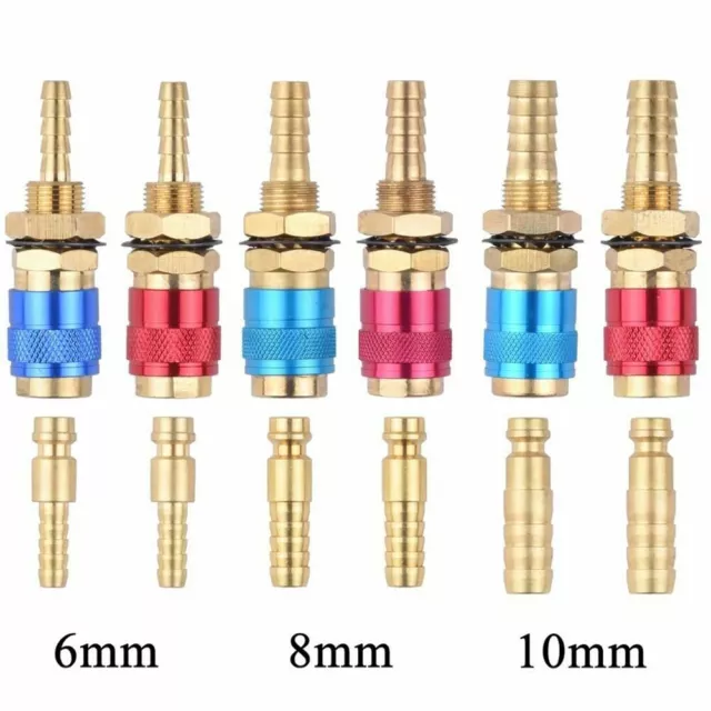 Raccord connecteur rapide robuste pour adaptateur eau gaz refroidi par air (6 mm