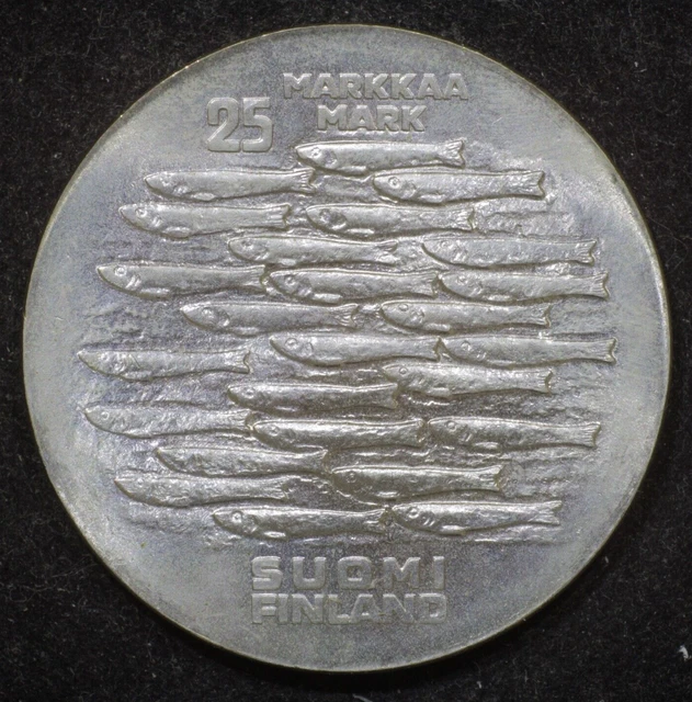 FINLAND 1979 25 Markkaa - 750 Anniversary of Turku - UNC - 50% Silver!!