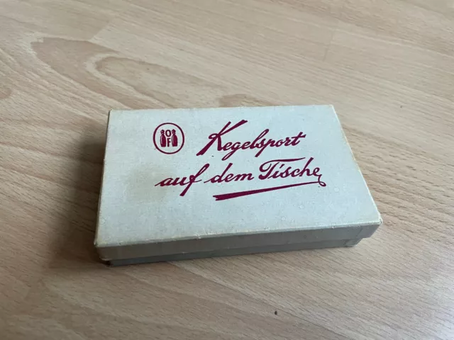 Spiel, Kegelsport auf dem Tische, Vintage, mit Anleitung , Herst. Otto Fischer