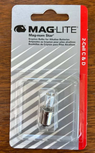 Maglite MAG-NUM Star  2-Cell C & D Flashlight 1 Bulb, LMSA201 107-000-191 (1997)