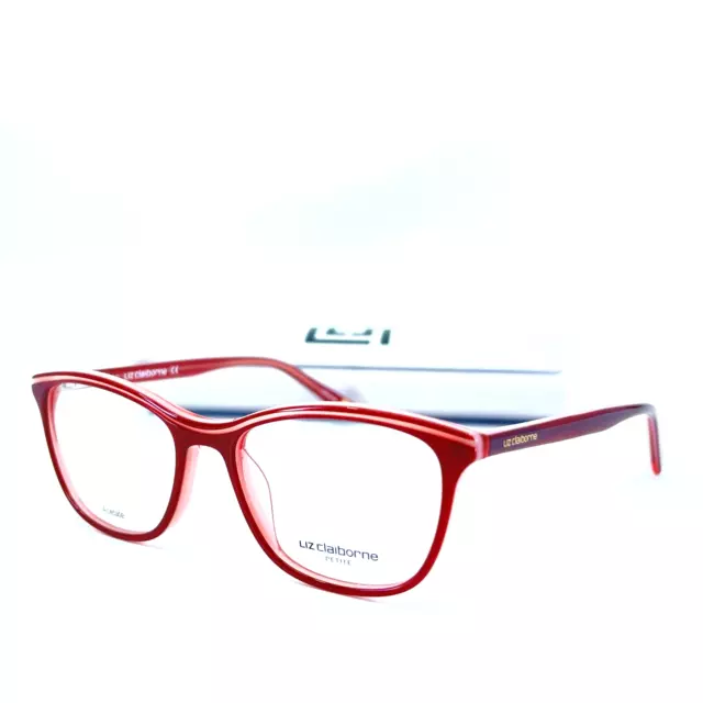 Liz Claiborne Eyeglasses L453 LHF Pink Rectangle Full Rim Frames 49[]16 135 mm