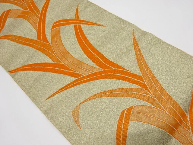 6561412: Japanese Kimono / Vintage Nagoya Obi / Tsuzure / Woven Plants & Shippo