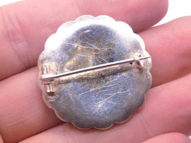 Antique Victorian Silver Brooch. Art Nouveau Design. 19th century Circa 1880s. 3