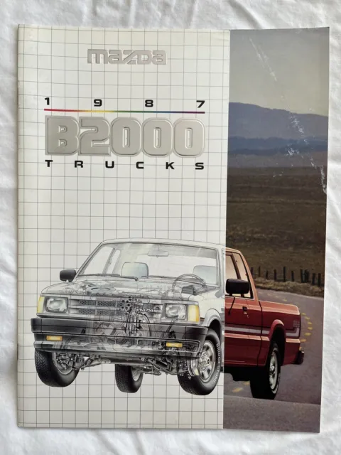 1987 Mazda B2000 24pg Factory CarSales Brochure Catalog Part #9999-92-010B-Z7