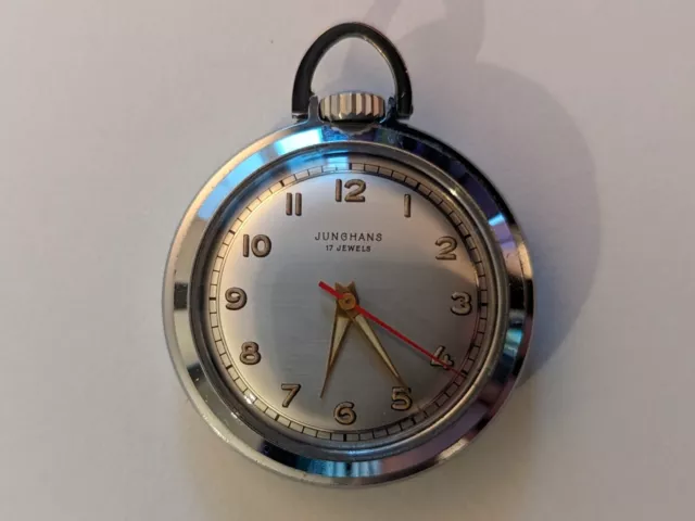 Analoge Taschenuhr  JUNGHANS 17 JEWELS  ca. 1960er  35mm Durchmesser