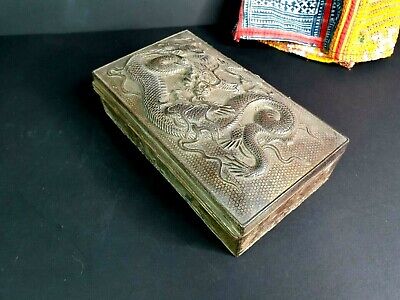Old Chinese Metal Alloy Dragon  Box …beautiful design and collection piece
