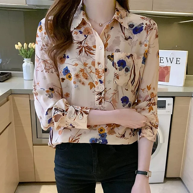Chemisier Femme En Mousseline De Soie - Manches Ballons, Nœud Papillon - Idéal Bureau