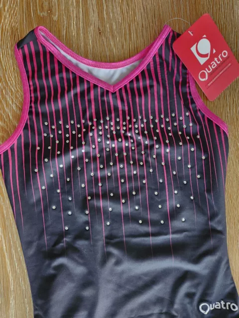 Quatro Girls Lycra Sparkly Leotard Size ASM BNWT 3