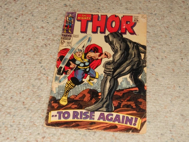 1968 The Mighty Thor Marvel Comic Book #151 - Thor vs Destroyer Lee/Kirby!!!