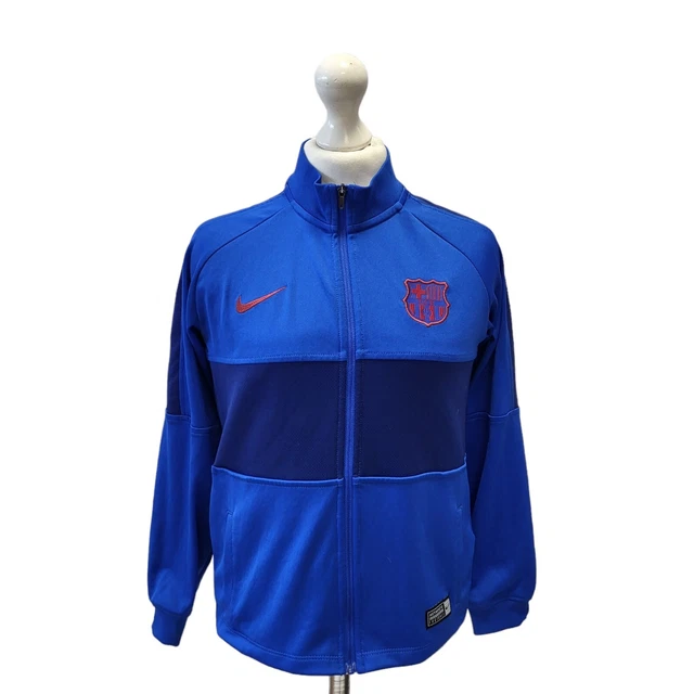 Top/Giacca Nike Dri-Fit Track Cerniera Intera Blu Barcelona FC Ragazzi Età XL G689