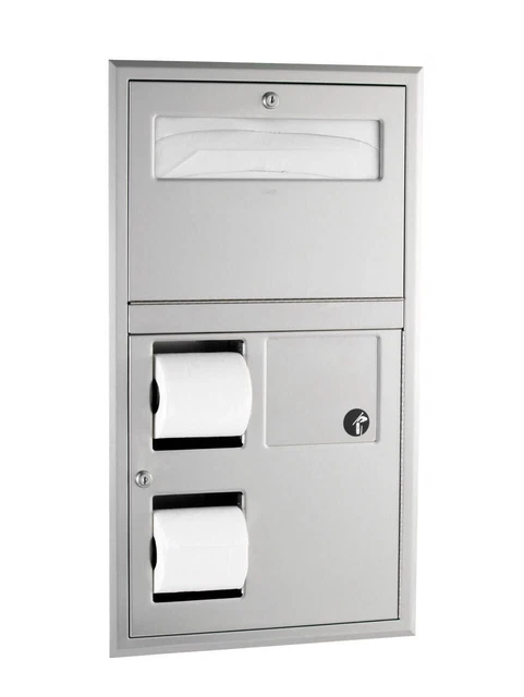 Bobrick B-35745 ClassicSeries Recessed Seat-Cover Dispenser - Stainless Steel