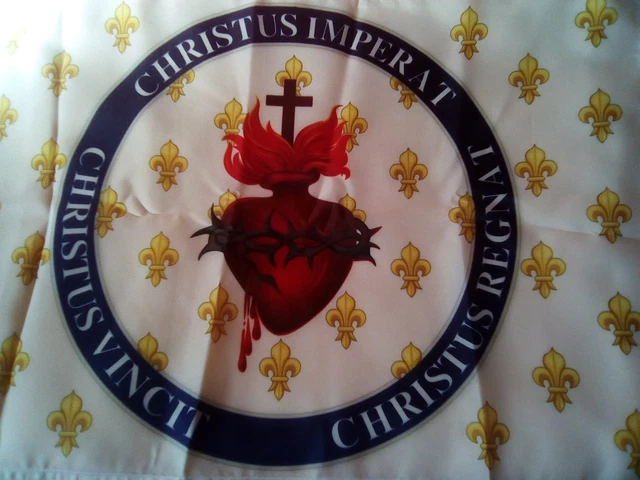 Écusson Brodé France Catholique Du Sacré Coeur - Foto 3