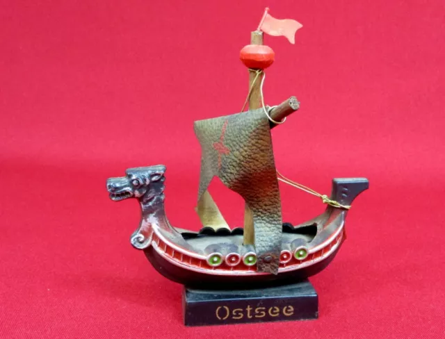 altes Modell Schiff Hanse Kogge aus DDR Zeiten für Sammler Segelschiff Souvenir