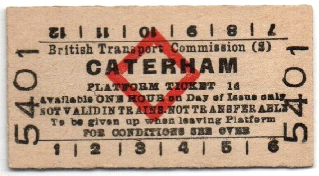 BTC(S) Platform Ticket Caterham 1d