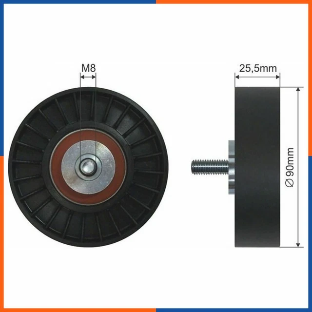 Galet tendeur de courroie d'accessoire pour VW | QTT495, 55424, GA35406