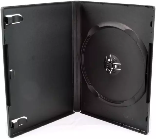Standard 14Mm Black Single Disc DVD Cases with Outer Clear Sleeve (25 Pack)