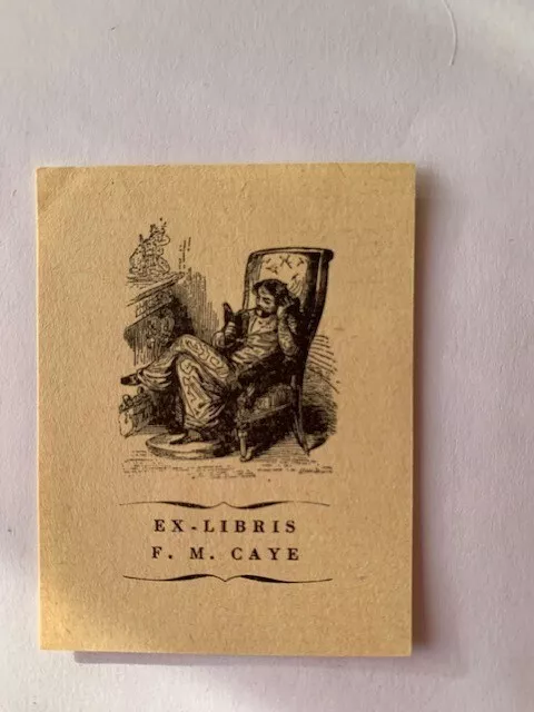 Ex-libris CAYE F.M., C 3214, 44 x 27 mm, 20e