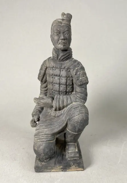 Vintage  Chinese Terracotta Warrior 8” Tall NICE