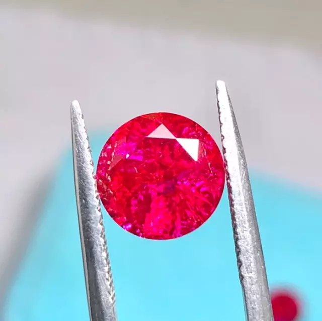 Natural Round Red Ruby 5mm - 12mm AAAAA+ Faceted Cut  VVS Loose Gemstone 2