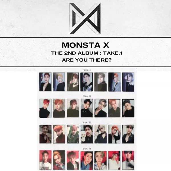 Monsta X - 2Nd Album Take.1 Are You There? Photo Card & Group Photo Card Set