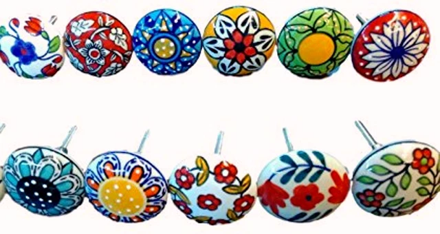 Wholesale Lot Of Ceramic Knobs For Door Drawer Cabinet Vintage Kitchen Handle 10
