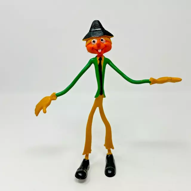 Vintage Scarecrow Halloween Figure Bendy Bendable Fun World Hong Kong Weird