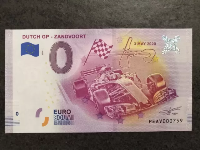 0 EURO Souvenir Dutch GP - Zandvoort - 2020-1 - PEAV000759 - 1000 exemplaires