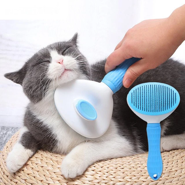 Pet Hair Remover Dog Cat Comb Grooming Massage Deshedding Self Cleaning Brush